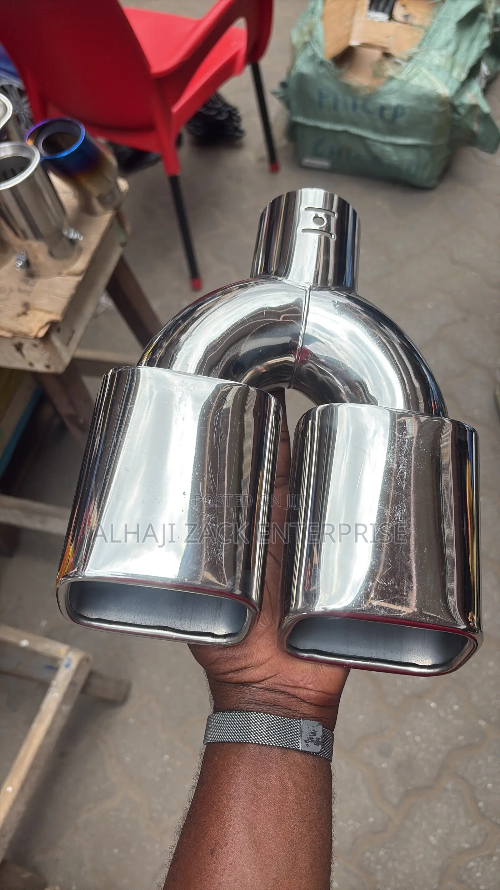 Double Mouth Exhaust Muffler Tail