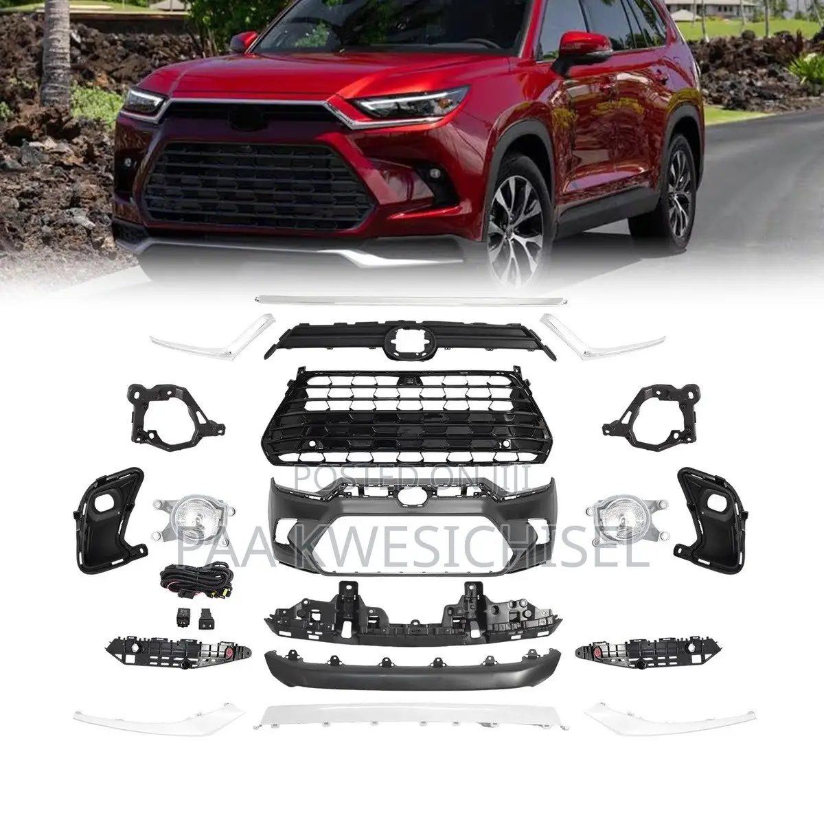 Toyota Highlander Grand 2024 2025 Front Bumper Complete