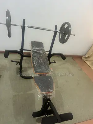 Bench, Barbell and 20kg Weight Set