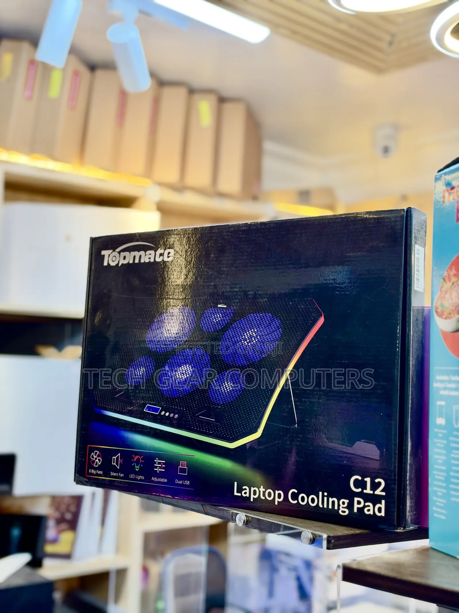 TopMate C12 Laptop Cooling Pad RGB Gaming Notebook