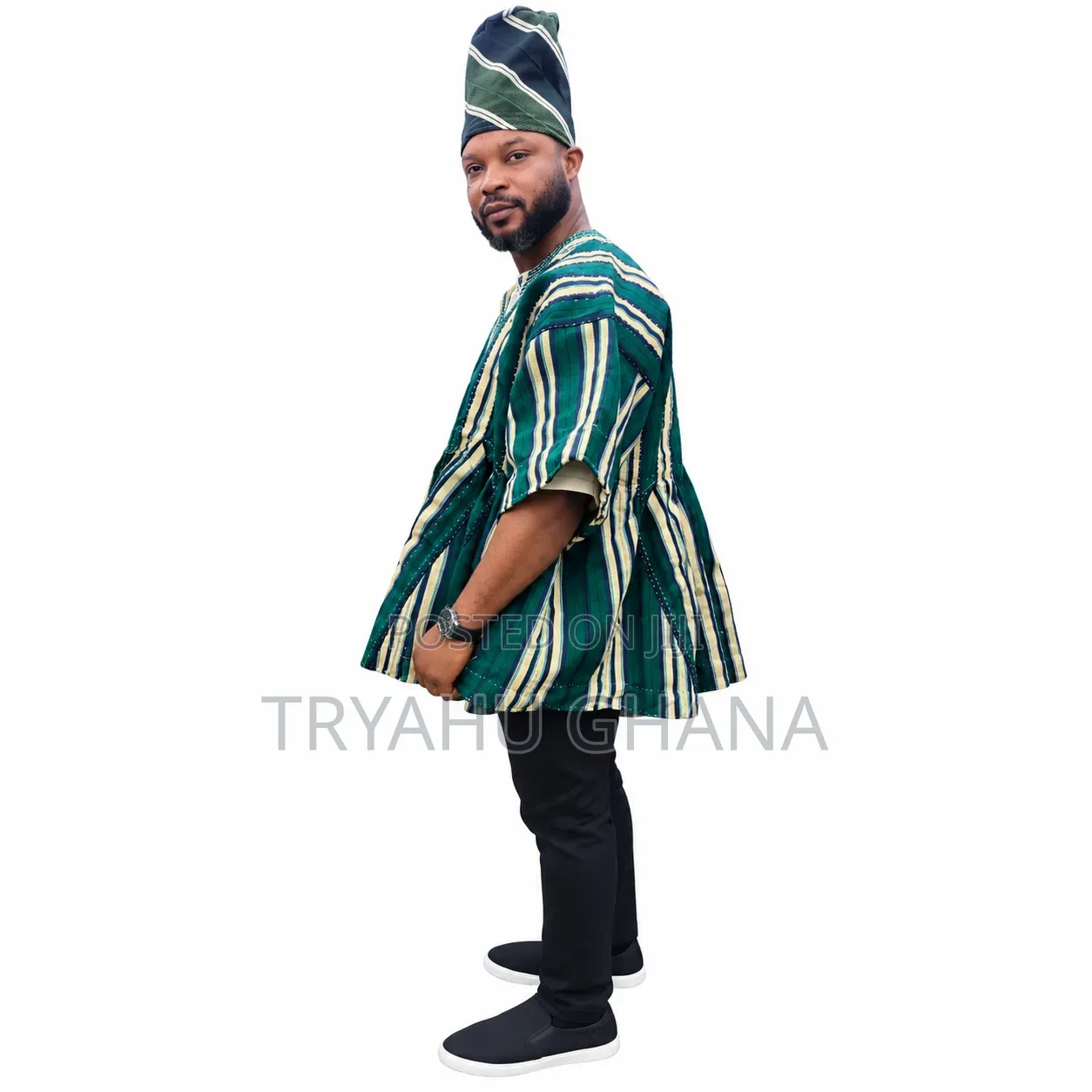 Traditional Ghanaian Fugu Smock for Men | Tryahu