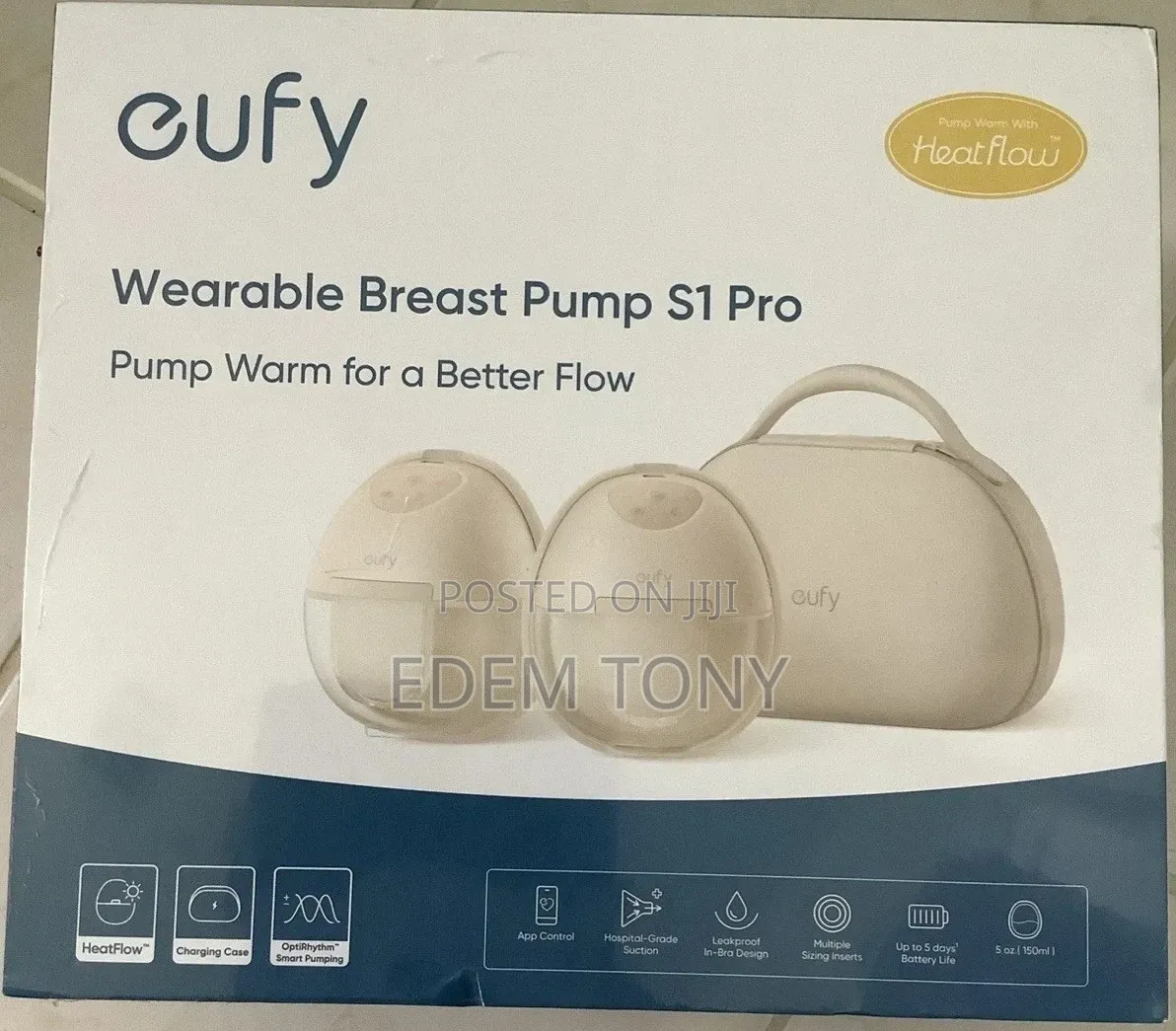 The Eufy Wearable Breast Pump S1 Pro, Featuring Built-in HeatFlow
