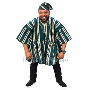 Top Notch Handwoven Ghanaian Smock & Matching Hat Set | Tryahu