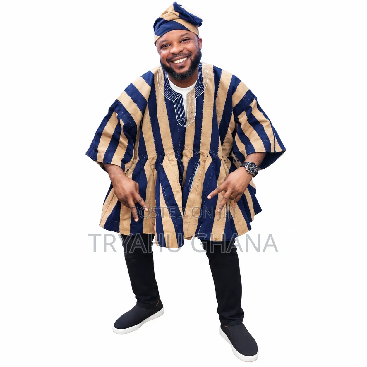 Men's Smock Top Handmade in Northern Ghana | Tryahu
