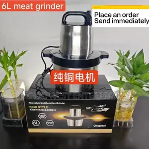 High-Capacity 6L Stainless Steel Electric Fufu Grinder & Mixer