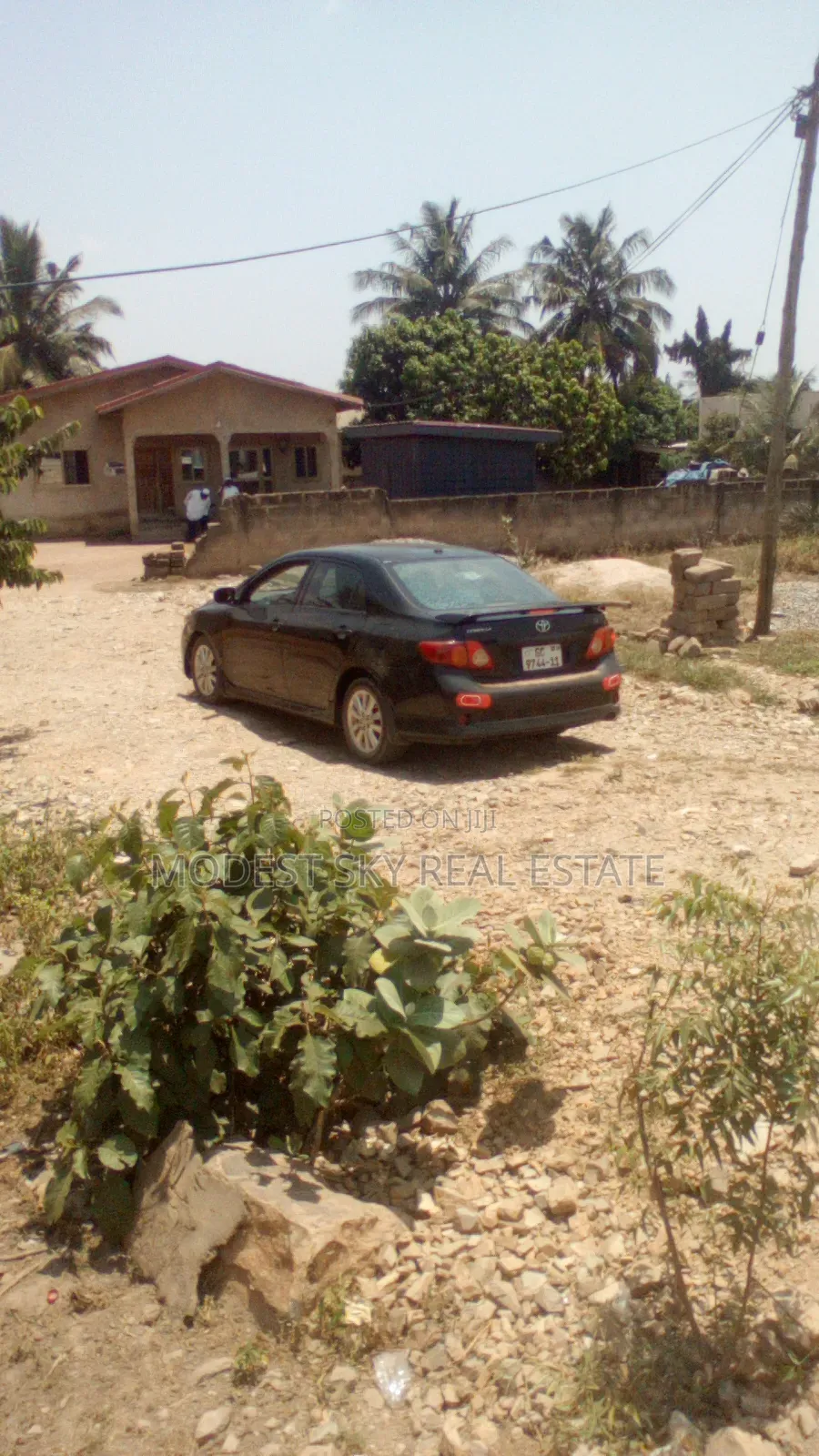 3bedroom House on 2Plot of Land by the Main Road in Amasaman Opah
