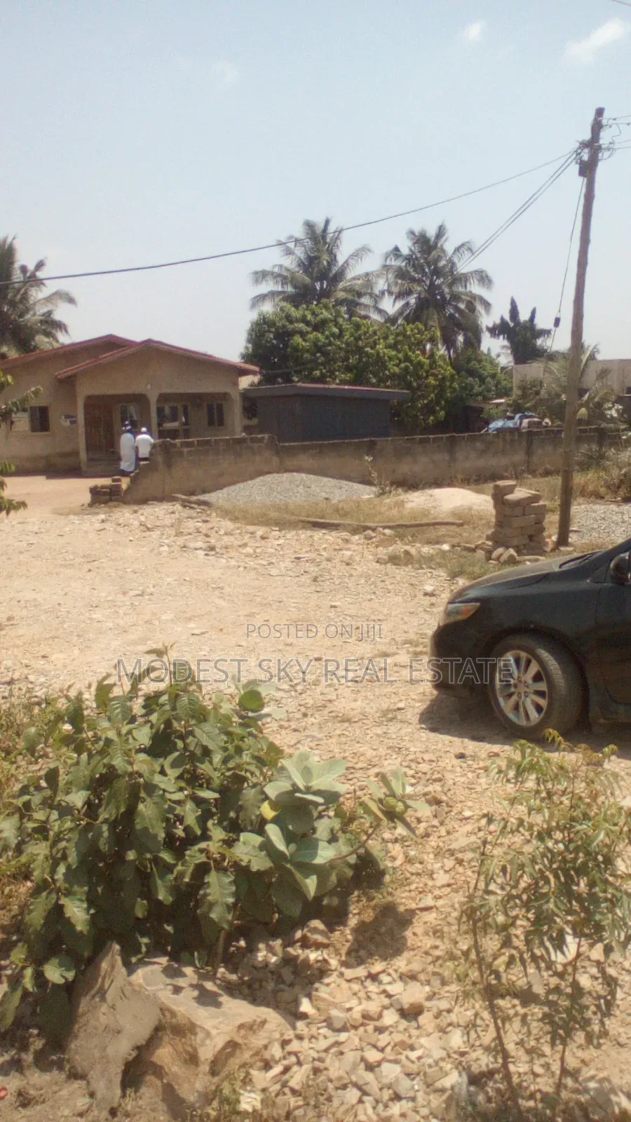 3bedroom House on 2Plot of Land by the Main Road in Amasaman Opah