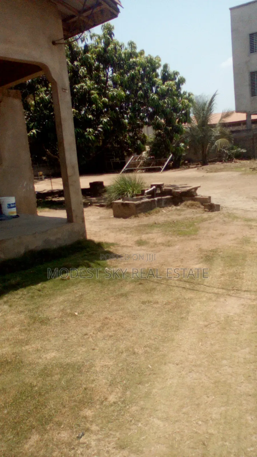 3bedroom House on 2Plot of Land by the Main Road in Amasaman Opah