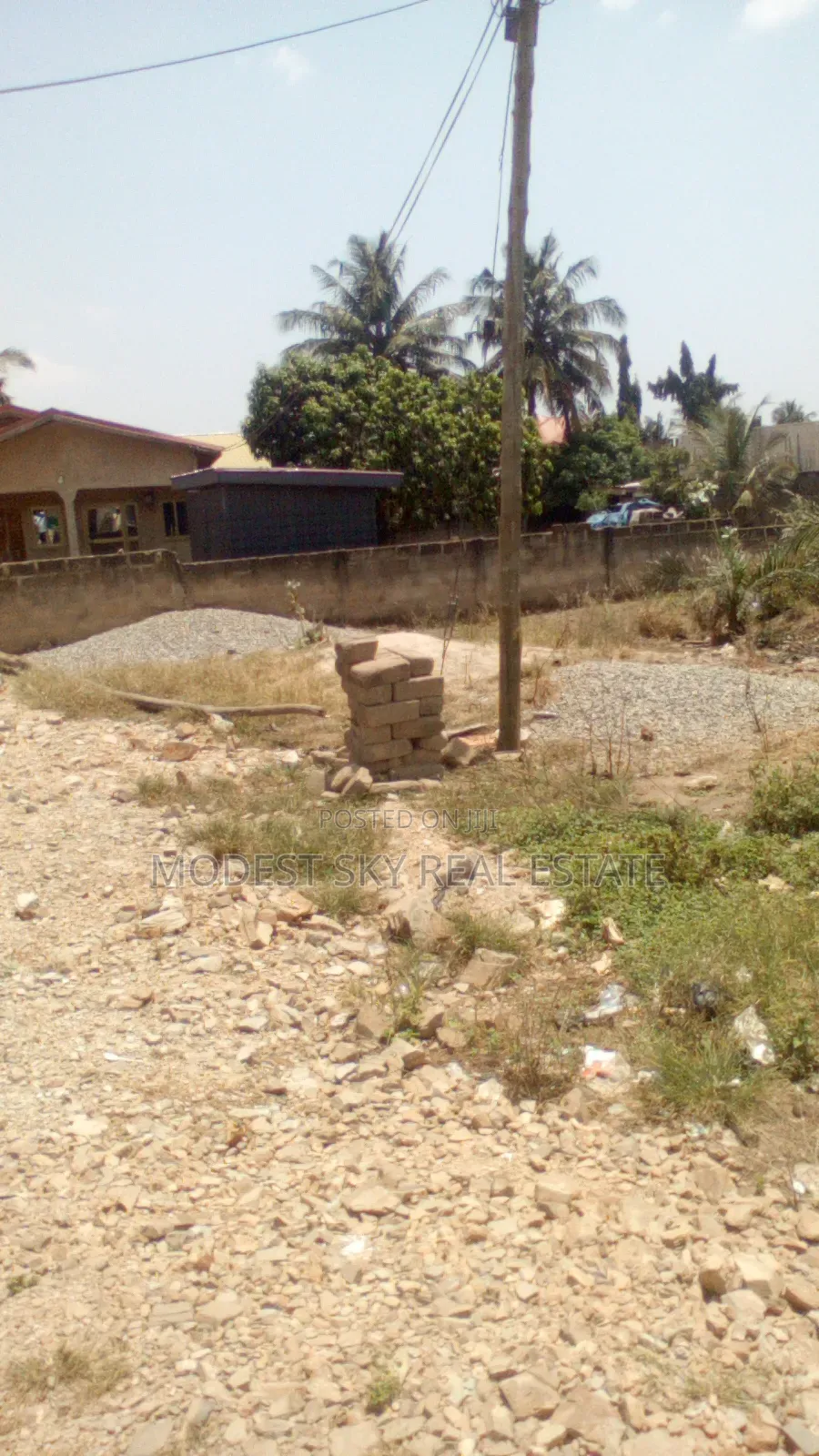 3bedroom House on 2Plot of Land by the Main Road in Amasaman Opah