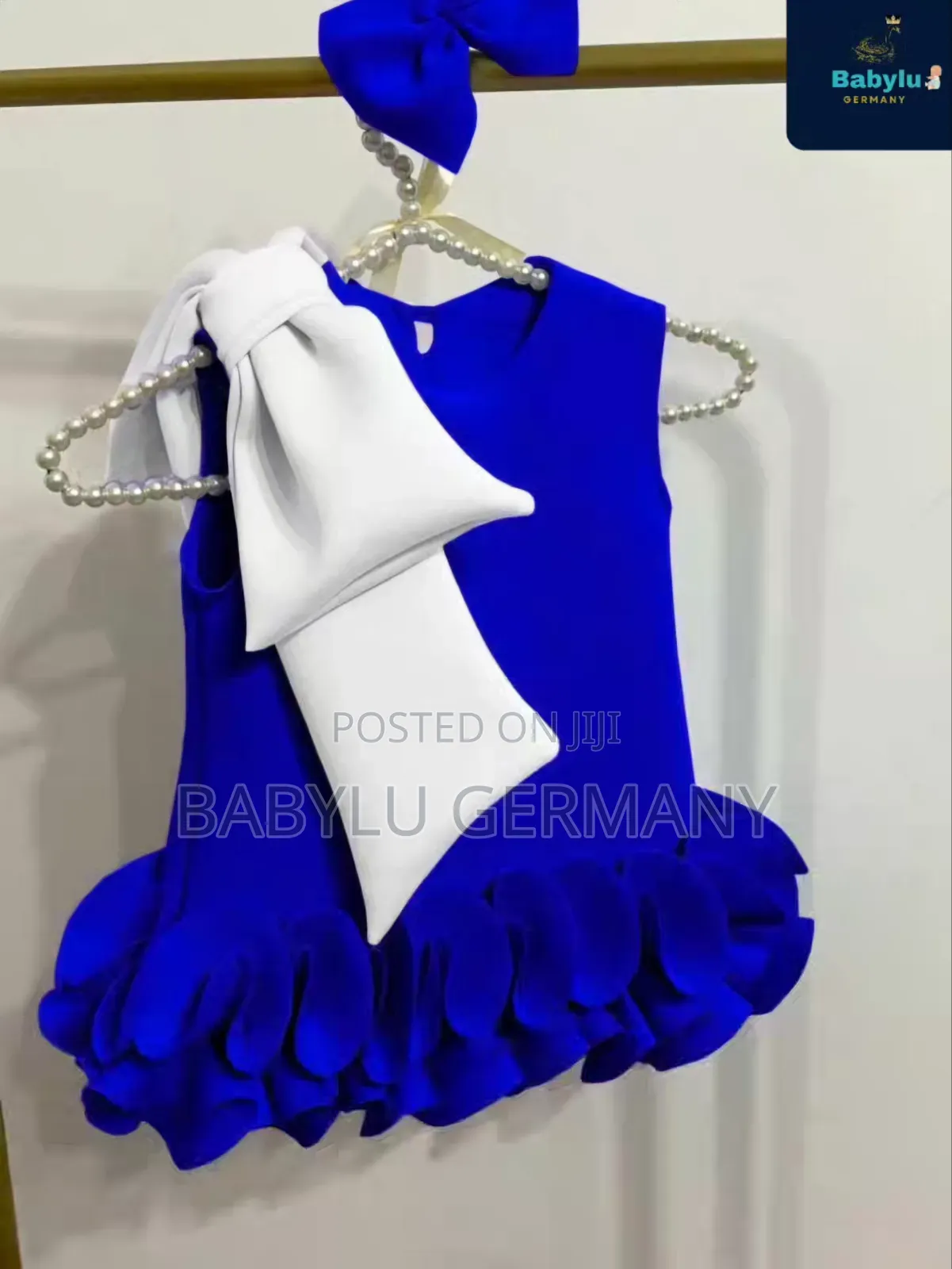 Trending Cute Blue Dress With Free Hair Band