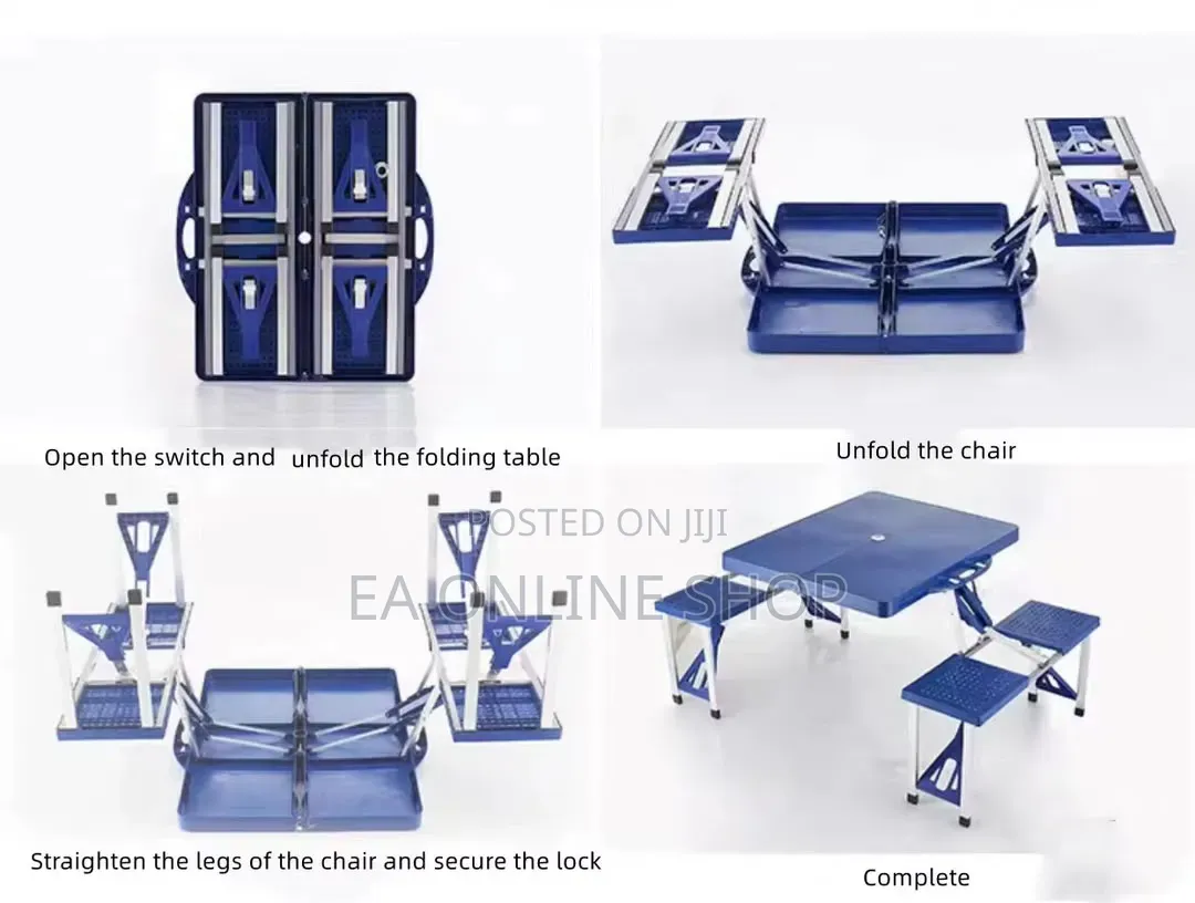 Four Seater Foldable Kids Table and Chair Set for Studying,Picnic,Camp
