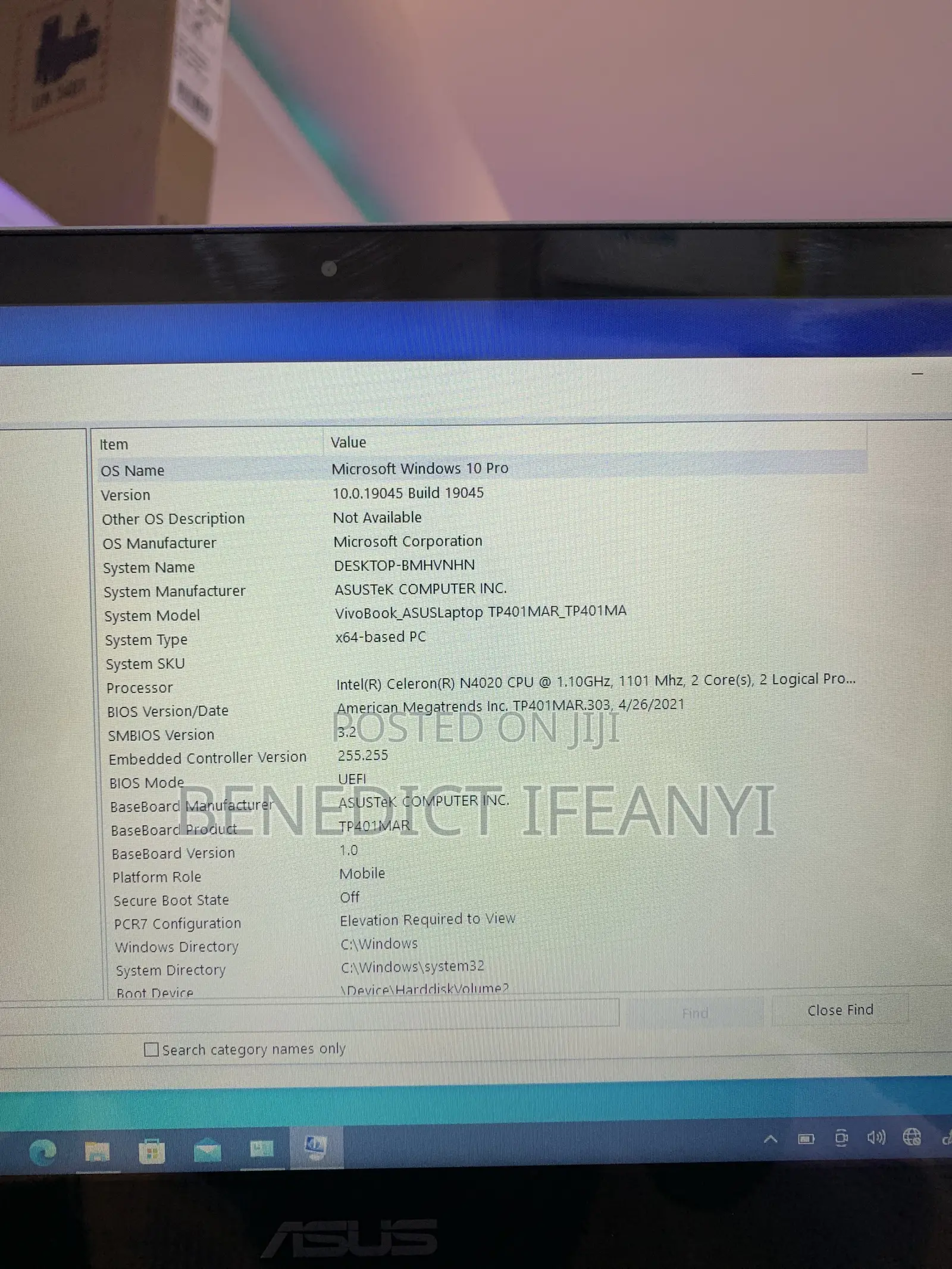 New Laptop Asus Vivobook 14 4GB Intel Pentium SSD 160GB