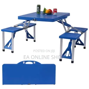 Four Seater Foldable Kids Table and Chair Set for Studying,Picnic,Camp