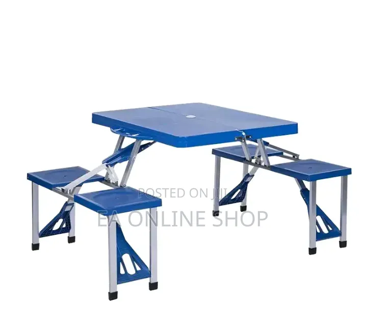Four Seater Foldable Kids Table and Chair Set for Studying,Picnic,Camp