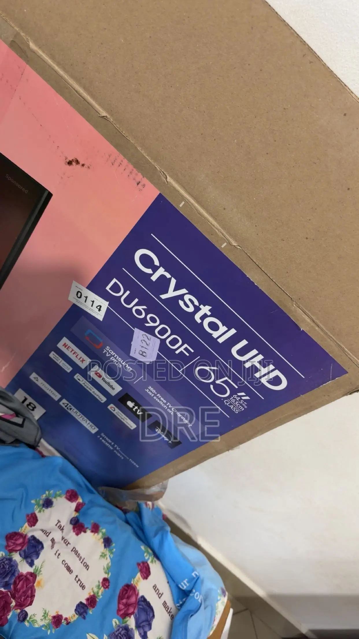Samsung 65” Crystal Uhd 2024 Model TV