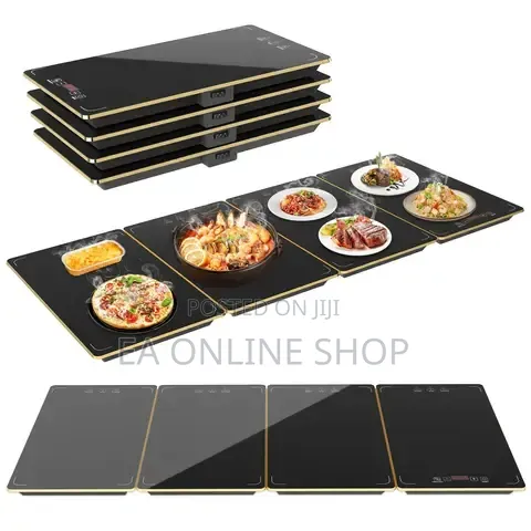 Electric Food Heating Plate 4 in 1 Set. Ceramic Potable Food Warmer