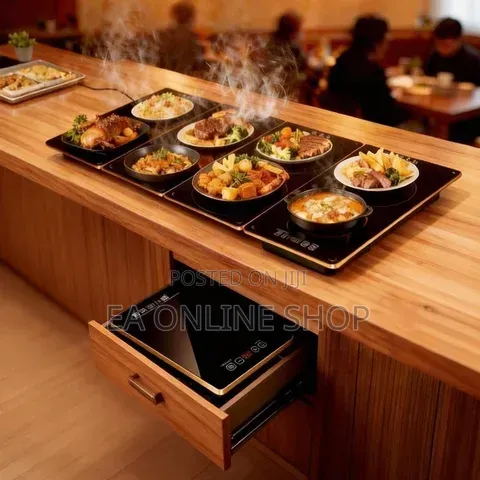 Electric Food Heating Plate 4 in 1 Set. Ceramic Potable Food Warmer