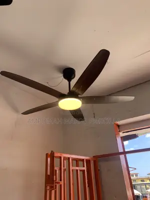 5blade Ceiling Fan With Light Dark Wood