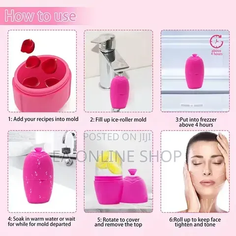 Reusable Facial and Neck Massager Silicone Ice Roller