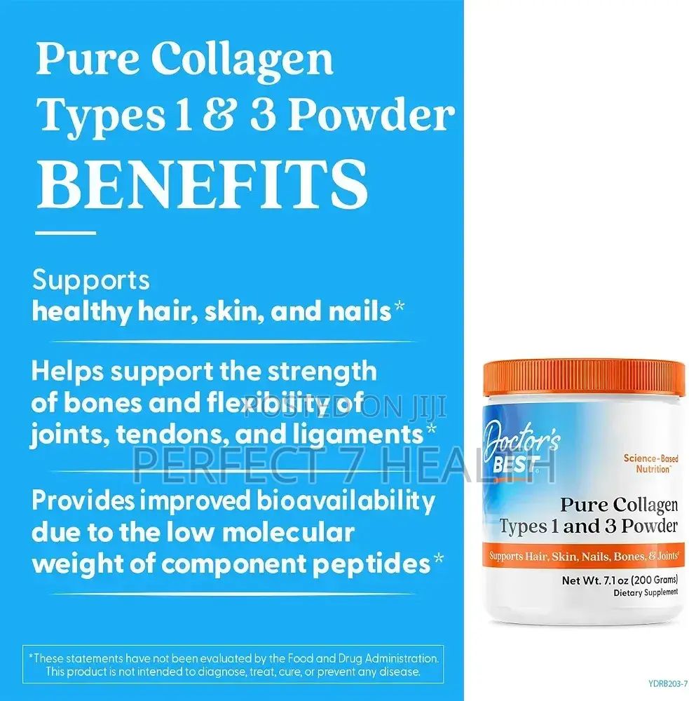 BSE-Free Hydrolyzed Pure Collagen Types 1 and 3 Powder, 7.1 Oz (200 G)