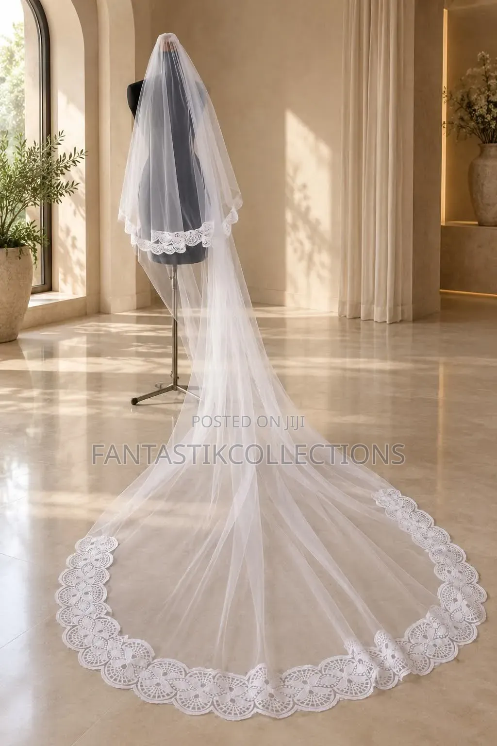 Luxury Cathedral Wedding Long Bridal Veil With Comb