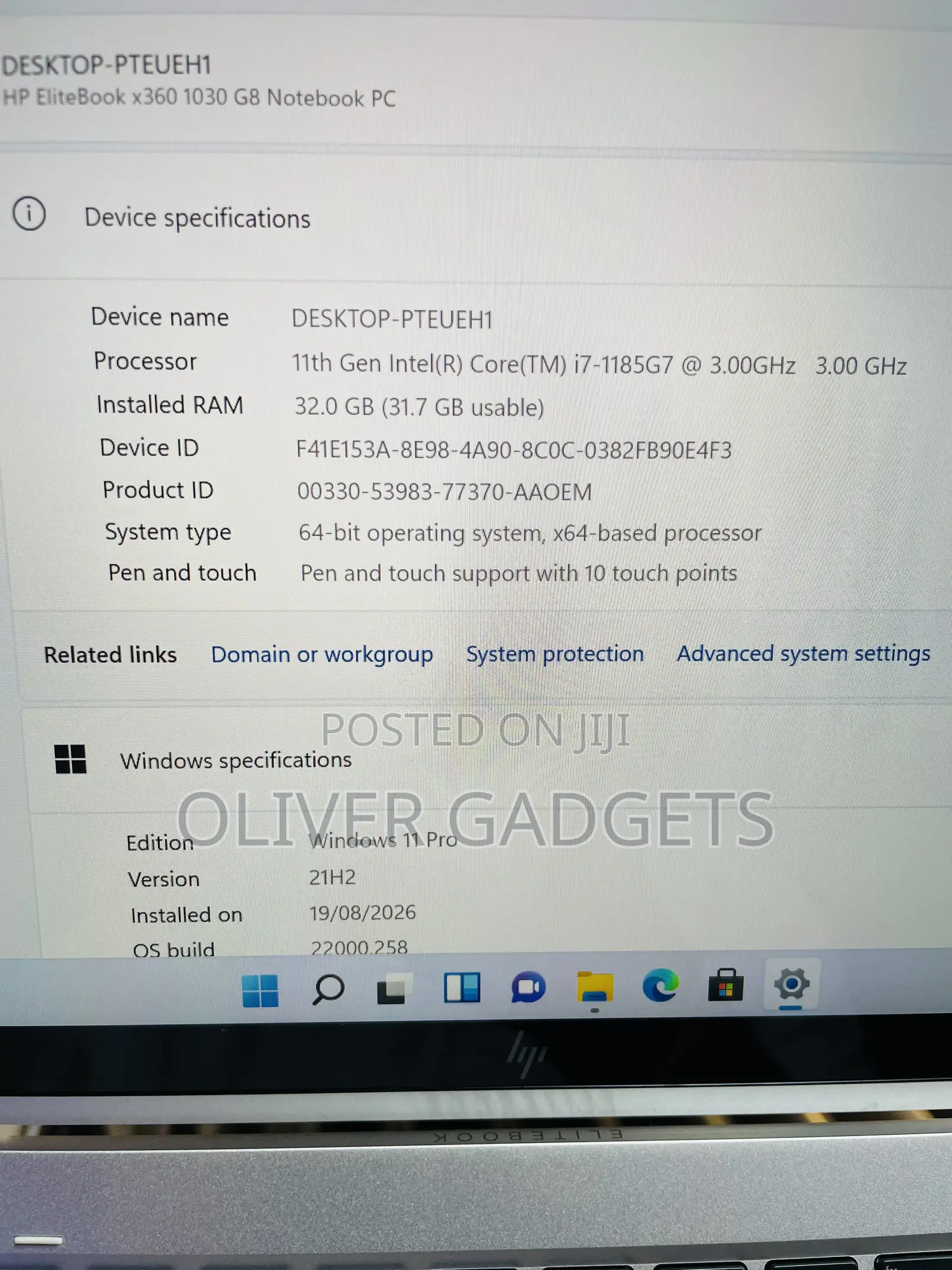 Laptop HP EliteBook x360 1030 G8 32GB Intel Core i7 SSD 512GB