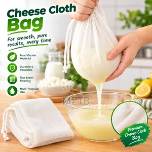 Reusable Cotton Cheese Nut Milk Strainer Bag - 30x20cm