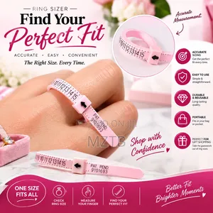 Reusable Ring Sizer Measuring Tool - Pink