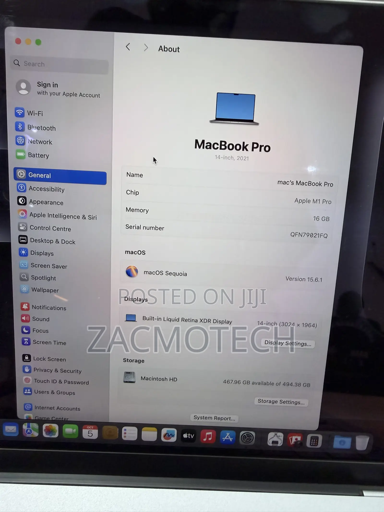 Laptop Apple MacBook Pro 2021 M1 16GB Apple M1 SSD 512GB