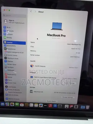 Laptop Apple MacBook Pro 2021 M1 16GB Apple M1 SSD 512GB