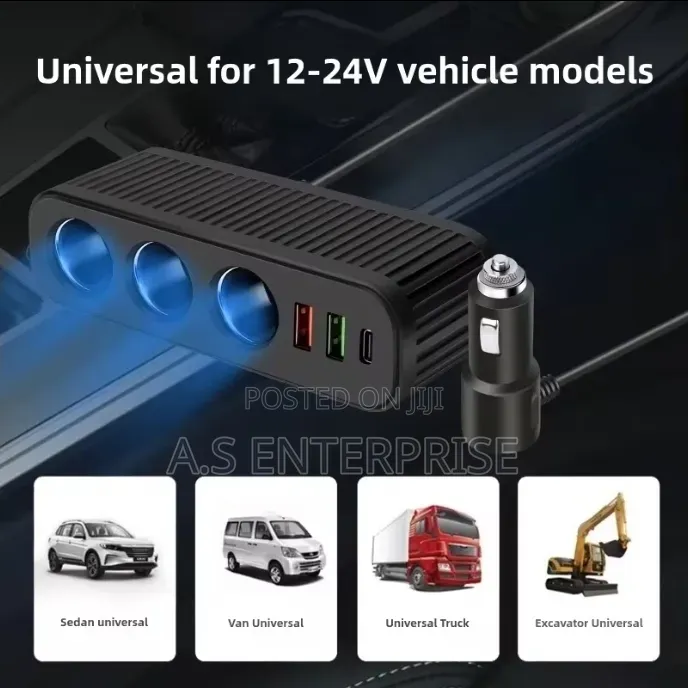 6-in-1 120W High Power Car Charger Splitter