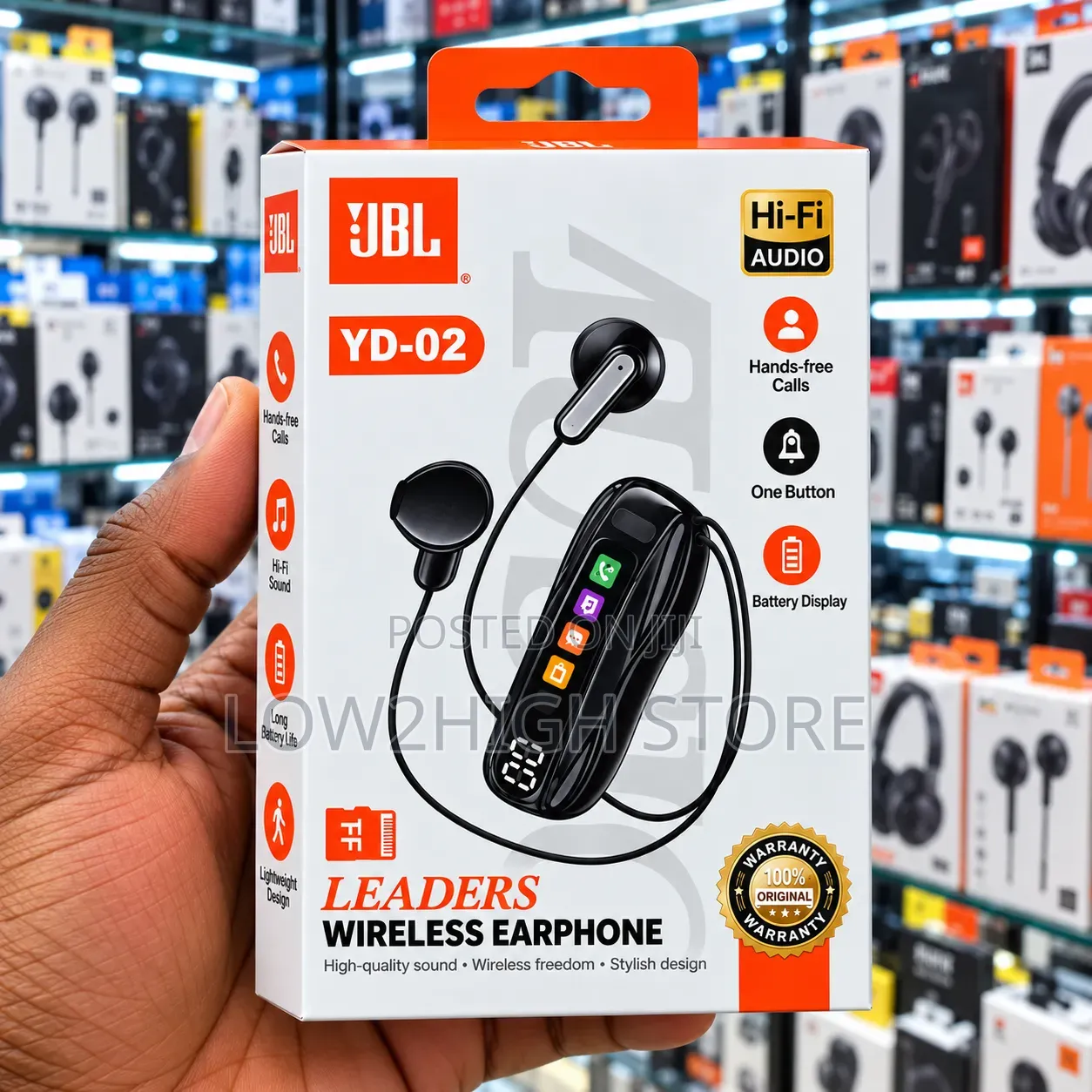 JBL YD-02 Leaders Wireless Bluetooth Earphone - Low2High