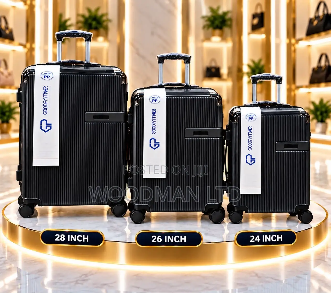 Lux 3set Zipless Aluminum Polycarbonate Travel Luggage Bag