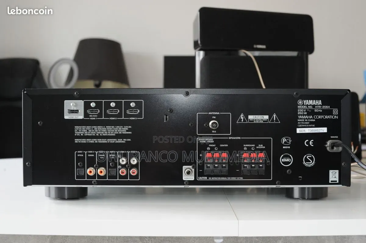 Yamaha HTR-2064 5.1-Channel Av Receiver (100w X 5) - 4k Hdmi With Arc