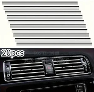 20 X Flexible Electroplated Car Air Vent Trim Strips
