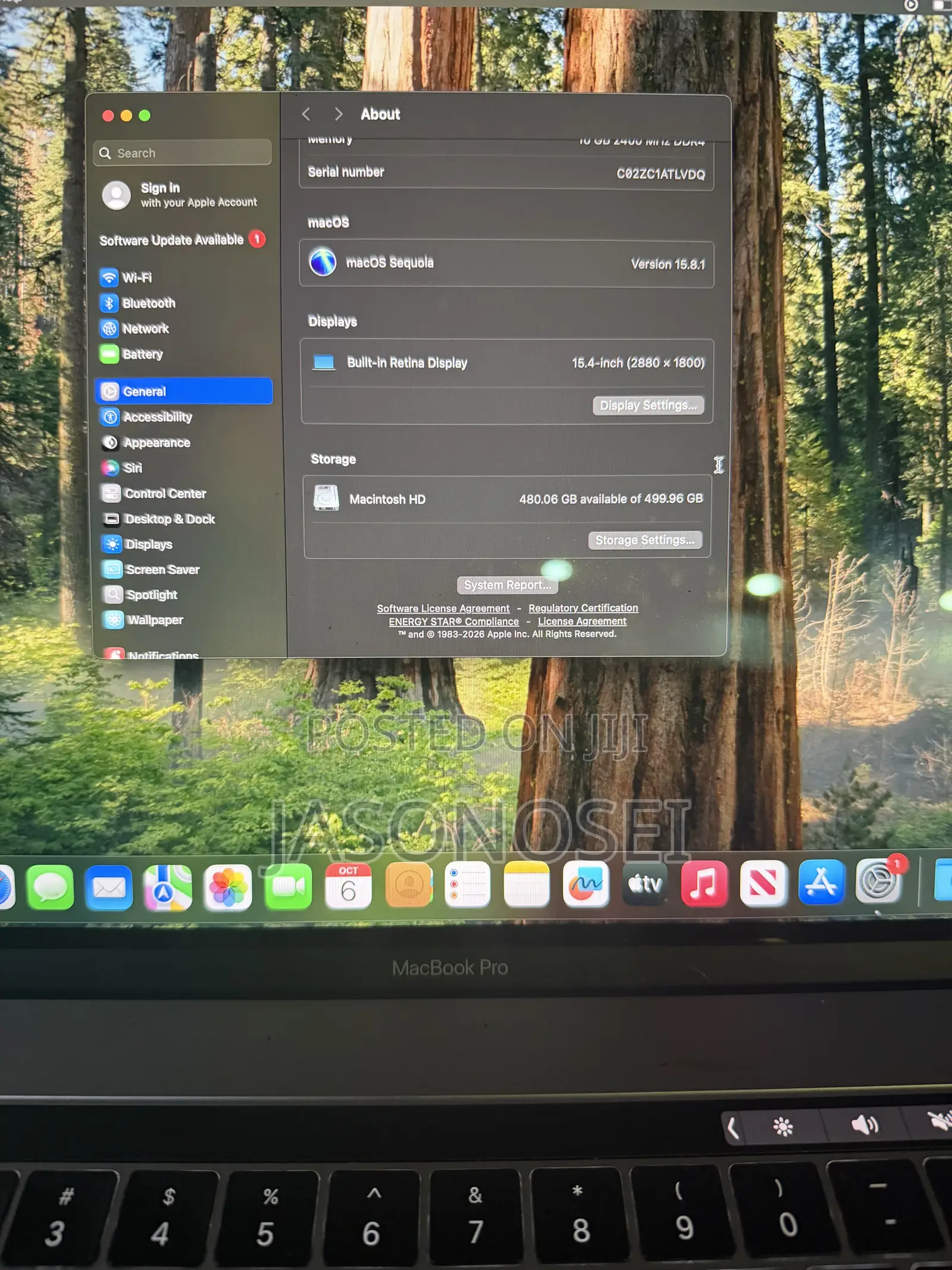 Laptop Apple MacBook Pro 16GB Intel Core i7 SSD 512GB