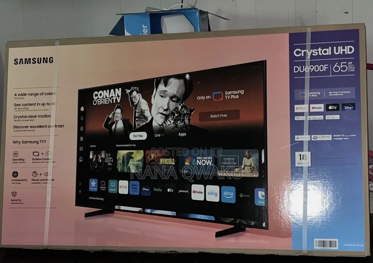 Samsung - 65” Class Du6900 Series Crystal Uhd Smart Tizen TV (