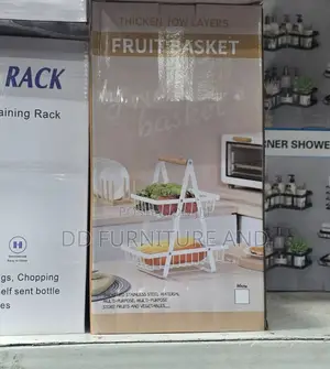 2-Tier Rectangular Metal Storage Basket