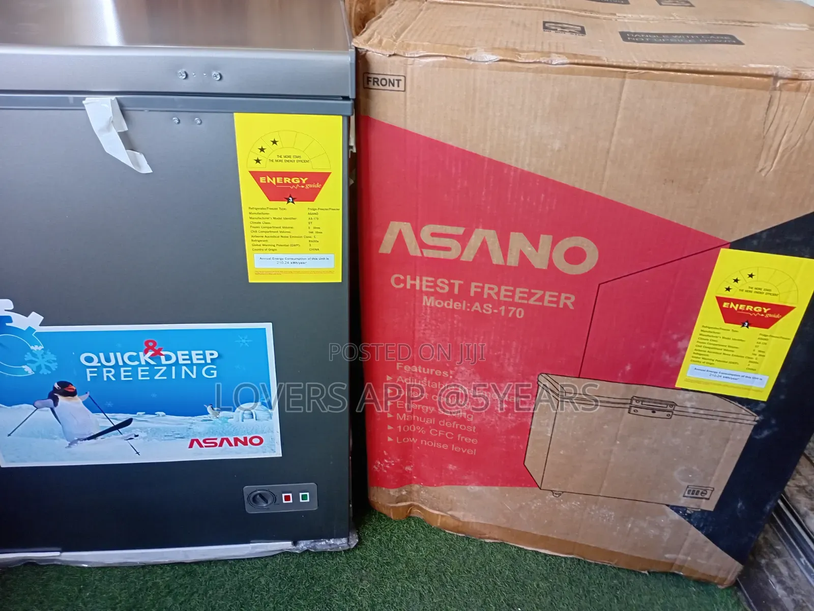 Real Chills 144L Asano Freezer Energy Saving Chest Freezer