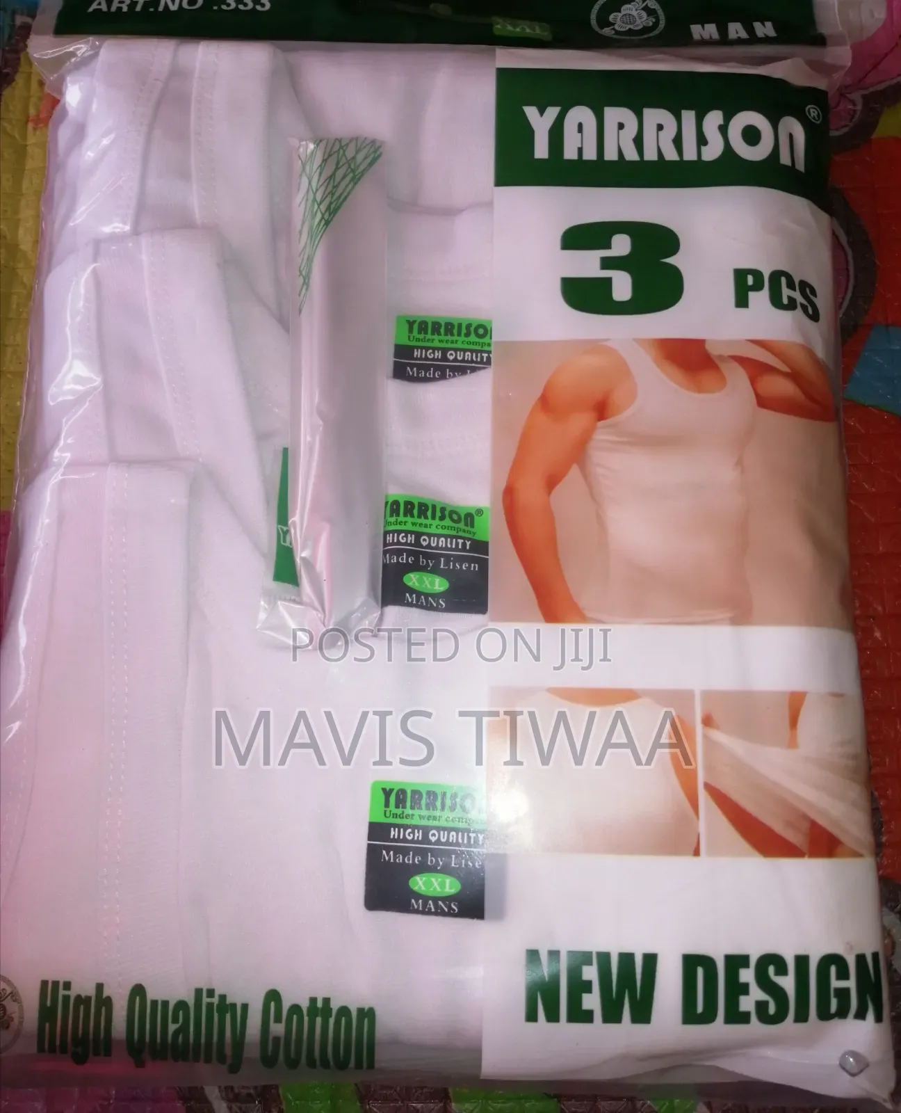 3in1 Men Qualitie Cotton Singlet All Size