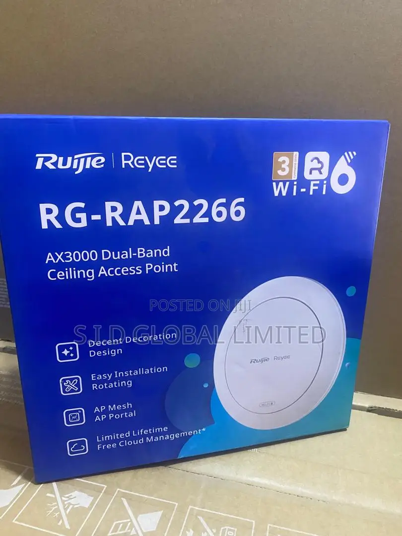 Ruijie RG -RAP226 WiFi 6 Ceiling Access Point (Offices,hotel,starlink)