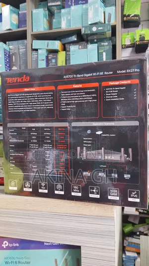Tenda Wifi 6e AX5700 Tri Band Gigabit Router/ RX27 PRO