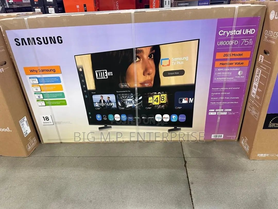 Brand New SAMSUNG 75 Inches Class Crystal UHD U8000F 4K Smart TV (2025)