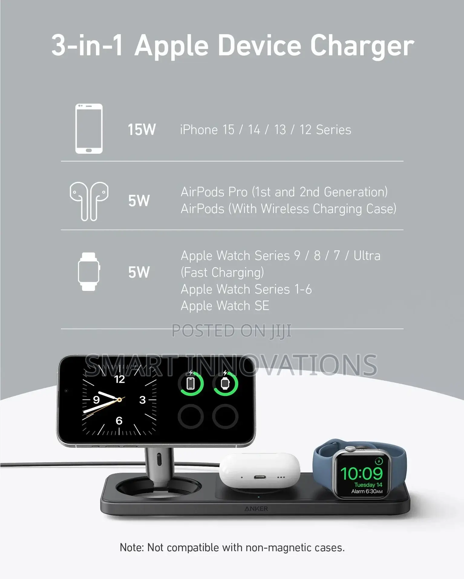 Anker Maggo Wireless Charging Station (3-in-1 Pad)