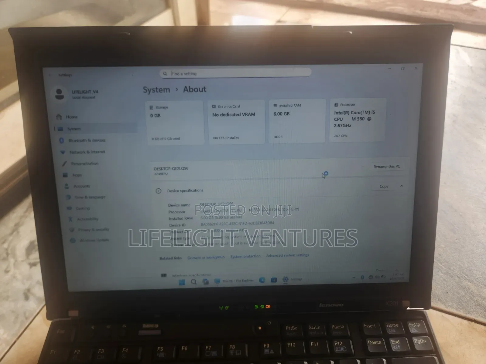 Laptop Lenovo ThinkPad X201 6GB Intel Core i5 HDD 500GB