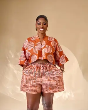 Ankara Shorts and Top for Outing