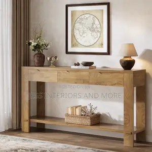 Console Table With Storage Drawers