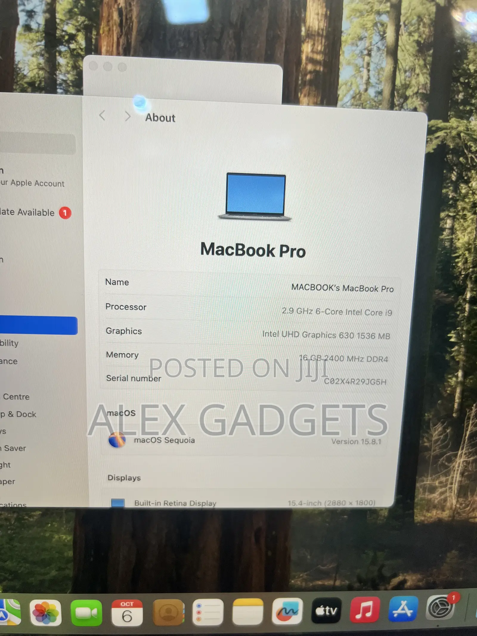 Laptop Apple MacBook Pro 16GB Intel Core i9 SSD 1T
