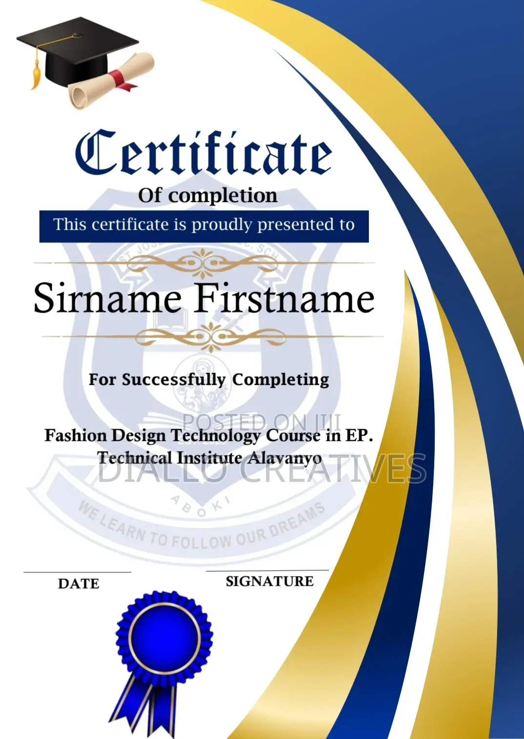Certificate Design Service