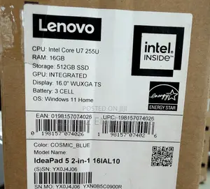 New Laptop Lenovo 16GB Intel Core 7 SSD 512GB